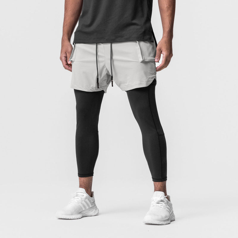 Bermuda Esportiva Dry-Fit - Com Calça de Compresão