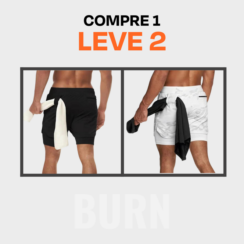 Shorts Dry-Fit BURN - [Compre 1 e Leve 2]