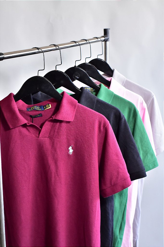 Kit 3 Camisas Gola Polo RL V-Neck