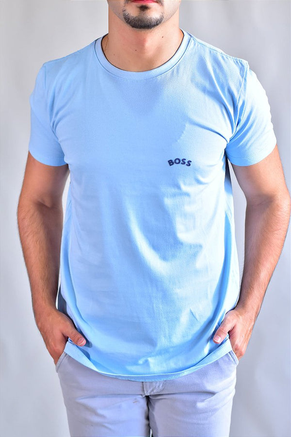 Camiseta Boss Basic Arch - Azul Bebê